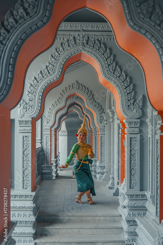 Wallpaper Mural Traditional Khmer apsara dancers perform at a pagoda in Tra Vinh province, Vietnam Torontodigital.ca