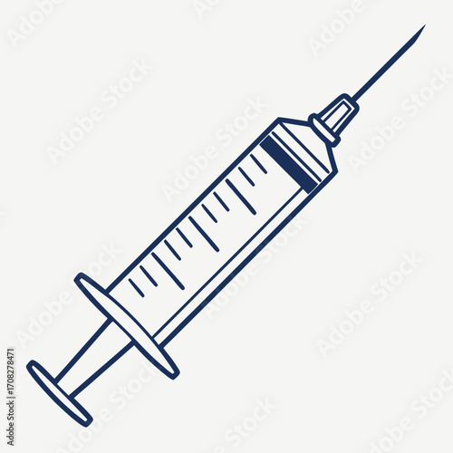 Medical Syringe Icon Healthcare Injection Illustration