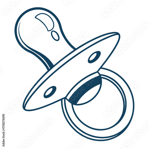 Pacifier Icon A Simple Outline for Baby Comfort and Care