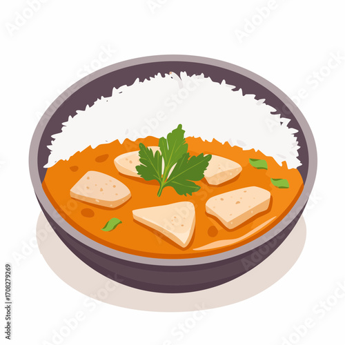 Cremiges Butter Chicken mit intensiver Tomaten-Sahnesauce,