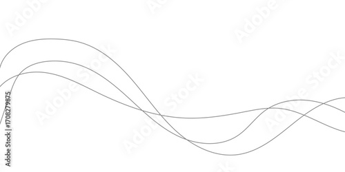 Line art abstract vector illustration. Wavy lines.