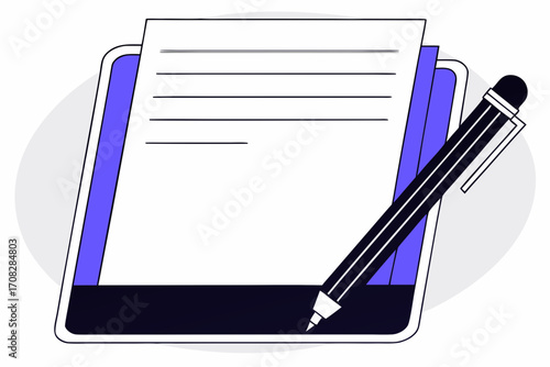 clipboard with pen