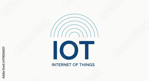 Vector illustration of iot concept, internet of things, smart device, network connection, digital technology, automation
