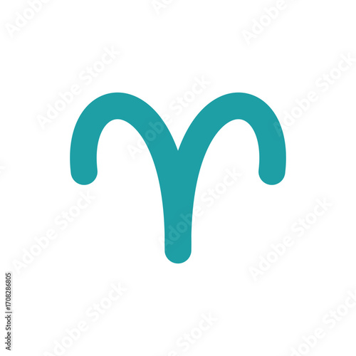 Aries icon in color for horoscope, constellation, and astrology themes.