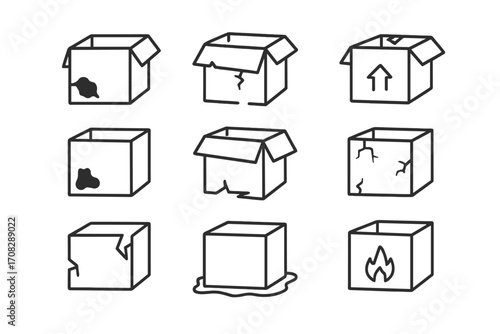 Pack of coffee beans and mug line icons set. Outline vector signs for graphic design, web apps, adverts, promotional materials, various cards and illustrations, cartoon style