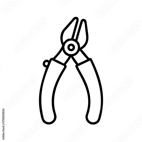 Wire stripper tool with ergonomic handles in minimalist design  