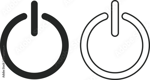 Power on off  icon set. Switch on off symbol. Turn on and shutdown sign