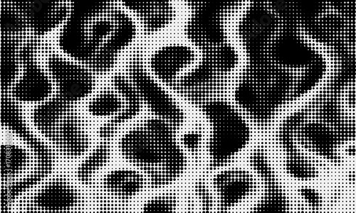 Dotted grain gradient texture. Black stippled noise background. Rough grunge sand dots backdrop. Gritty distressed speckles and particles overlay for poster, banner. Abstract grit wallpaper. Vector