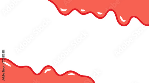 Abstract Pink Slime Dripping on White Background. Playful Slime Splash Isolated. Kawaii Slime Drip Graphic. fluid liquid fun background. fluid liquid background.