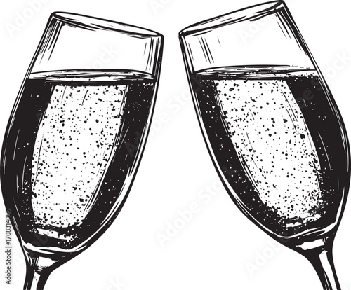 Two glasses of champagne 