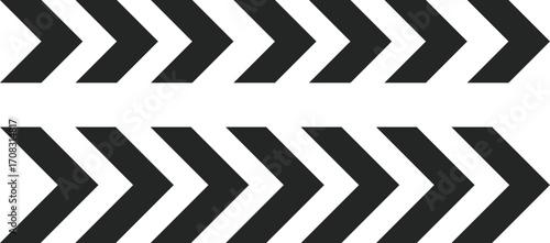 dynamic moving arrow collection. directional arrows symbol. Pointing right chevron arrow different style. speed direction signs.