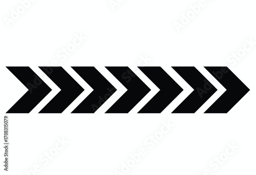dynamic moving arrow symbol. Pointing right chevron arrow different style. speed direction signs. directional arrows symbol.