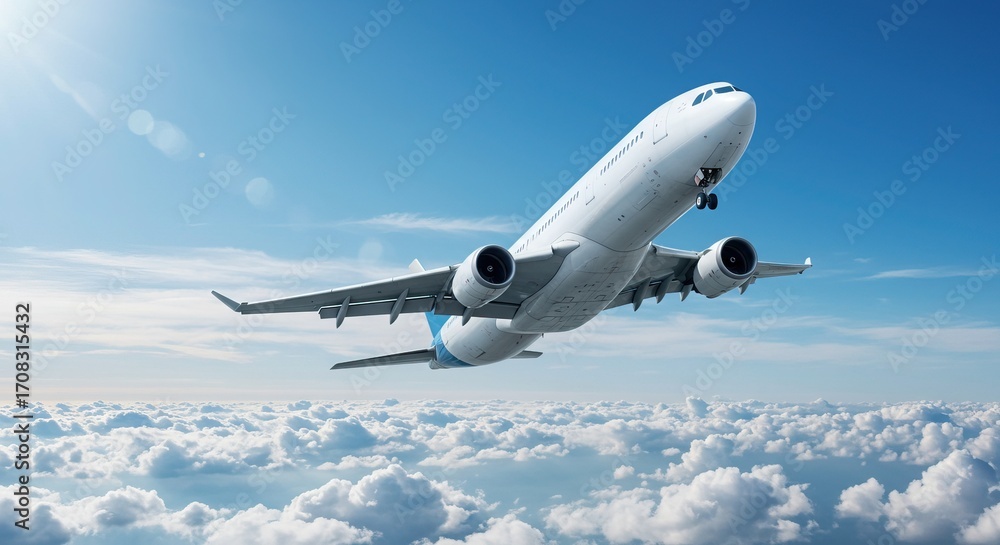 Obraz premium Sky-High Business Abstract Travel and Lifestyle Amidst Nature, City, Technology Background for Fashion People