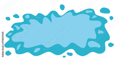 wavy splashing water vector illustration in flat style. cartoon splashing water background.