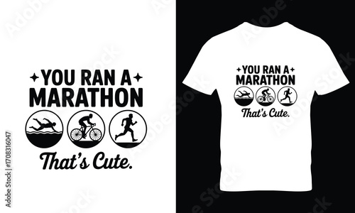 Triathlon swimmer cyclist runner graphic swimming cycling
