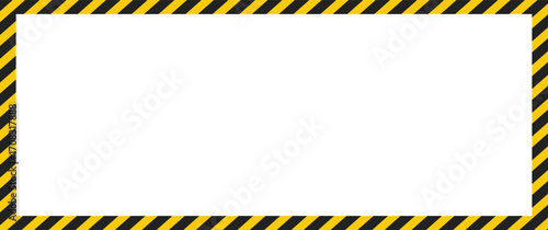 black yellow caution stripes square frames. Warning tape with yellow and black Diagonal stripes rectangle square box frame. Safety attention or warning labels symbol