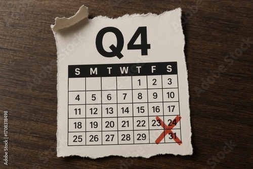 A torn calendar page displays 