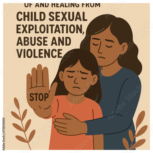 World Day Flyer for Prevention and Healing from Child Sexual Exploitation, Abuse, Violence, Awareness Campaign, Protection, Advocacy, Support Design