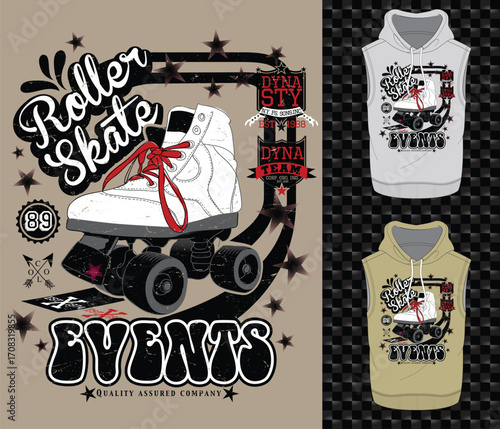 Roller Skate Events T-Shirt Design
