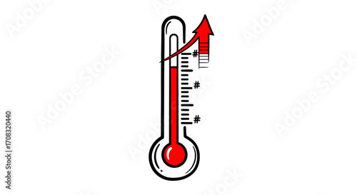 Rising Trend: A Thermometer Depicting Growth and Positive Change
