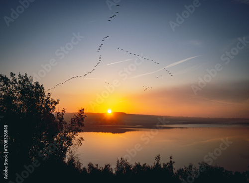 Sonnenaufgang am Lappwaldsee