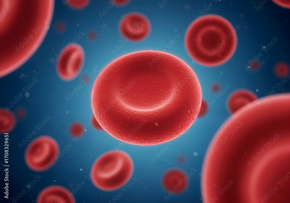 Fototapeta premium Red blood cells in the bloodstream.
