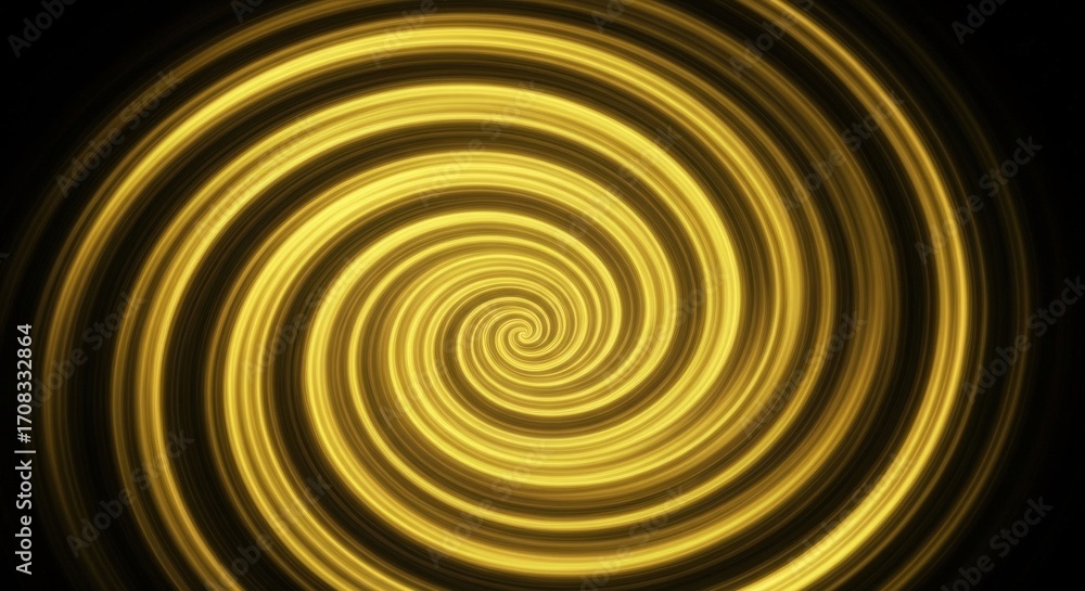 Fototapeta premium Golden Spiral Pattern with Dynamic Swirling Motion and Gradual Light Transition Effects