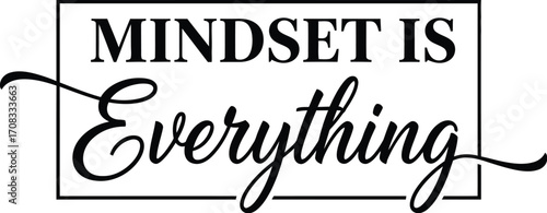 Mindset is Everything" - Motivational Quote for Success and Personal Growth