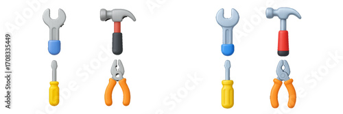 Essential hand tools like wrench, hammer, screwdriver, and pliers for home improvement and professional repair