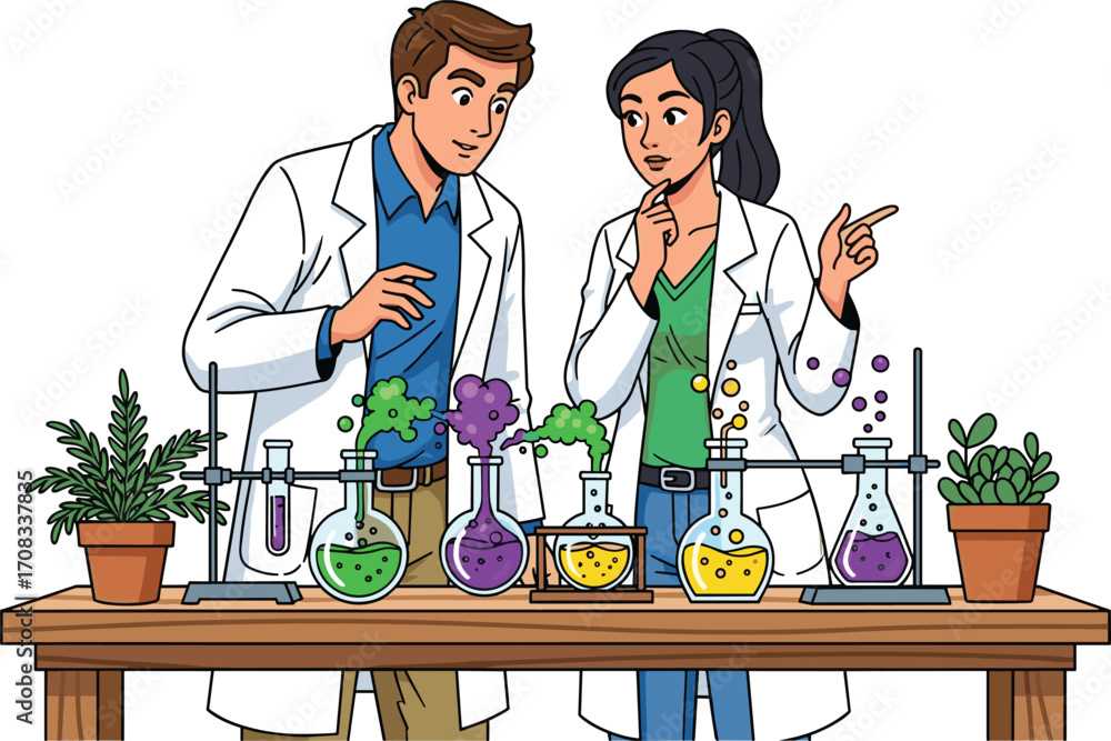 Keywords (all in one line with SEO focus):
scientist, experiment, chemical, lab, research, science, liquid, teamwork, flask, reaction, liquid, innovation, labory, analysis, plant,