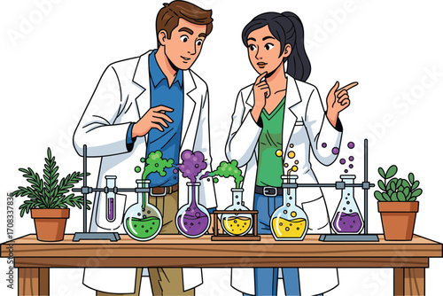 Keywords (all in one line with SEO focus):
scientist, experiment, chemical, lab, research, science, liquid, teamwork, flask, reaction, liquid, innovation, labory, analysis, plant,