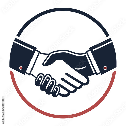Example handshake logo vector graphic design