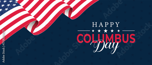 Happy Columbus day background banner Poster Post Design illustration