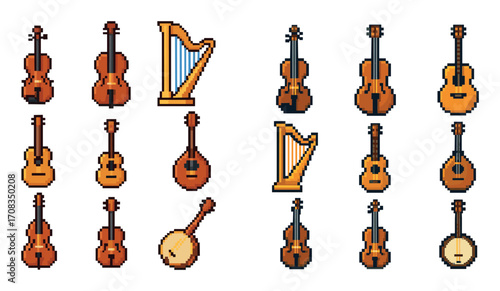 Pixel Art String Instruments
