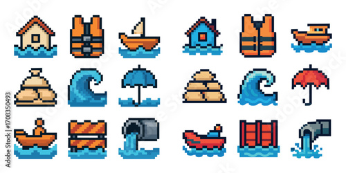 Flood Disaster Icons