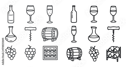 Wine Icons Sketch