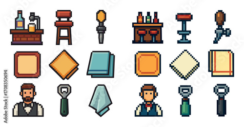 Pixel Bar Icons
