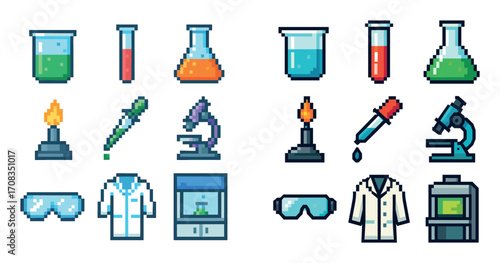 Colorful Chemistry Icons