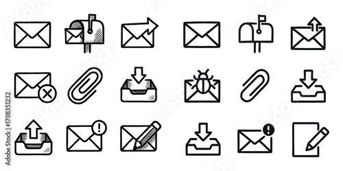 Email Icons Grid