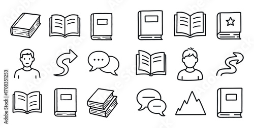 Literary Icons Sketch Grid