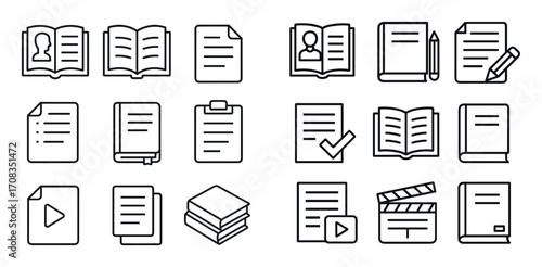 Literature Icons Grid
