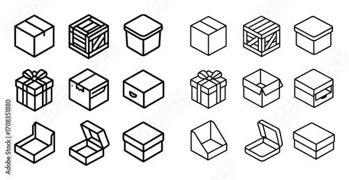 Isometric Packaging Icons