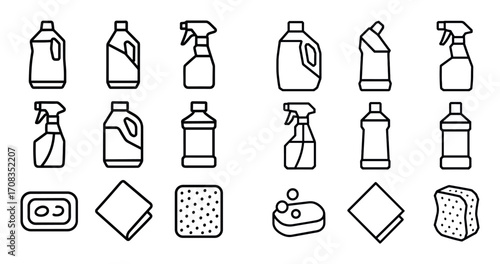 Low-Poly Cleaning Icons