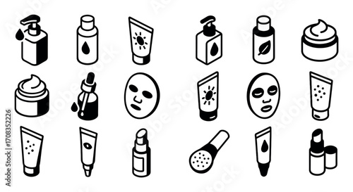 Skincare Essentials Icons