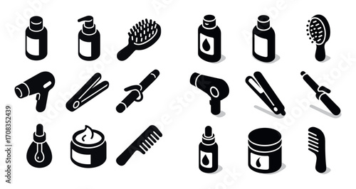 Haircare Icons Grid