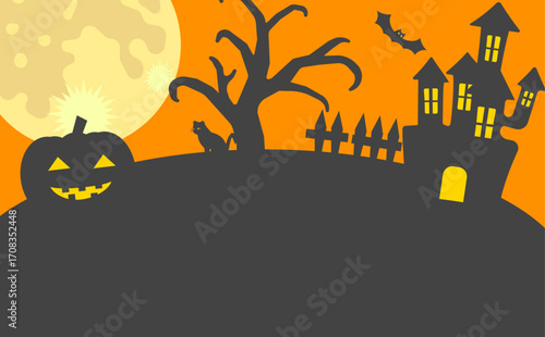 ハロウィンの背景イラスト