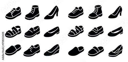 Isometric Footwear Icons