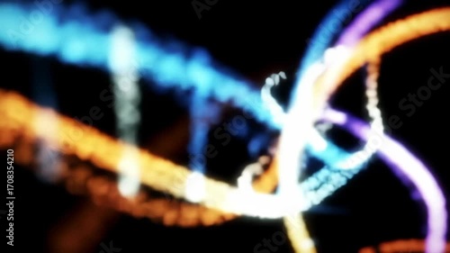 Abstract DNA Strands Swirling, Colorful, & Animated