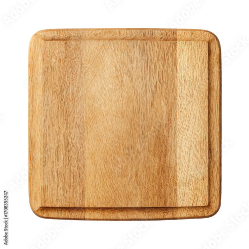 Light brown wooden square cutting board