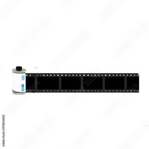 film roll isolated on white background